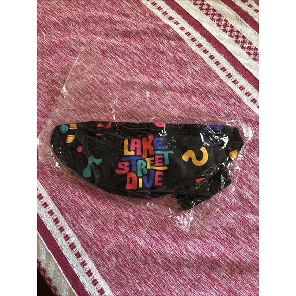 NWT 2000s Lake Street Dive Band Fanny Pack Black Multicolor - Picture 1 of 4